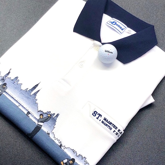 Donna Other - Donna Men’s Golf Polo Shirt Short Sleeve Size L